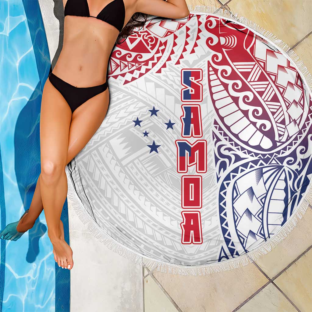 Samoa 685 Art Traditional Tattoo Pattern Beach Blanket Gradient Color