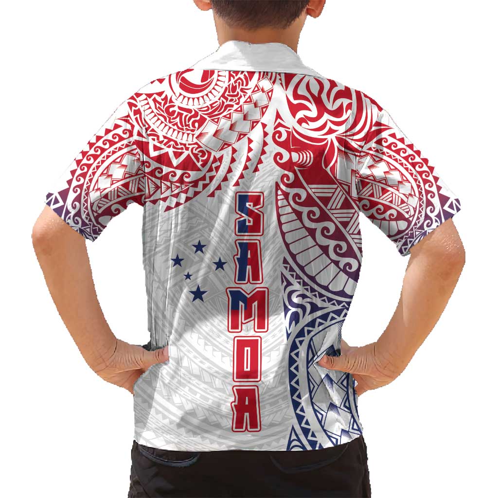 Samoa 685 Art Traditional Tattoo Pattern Family Matching Tank Maxi Dress and Hawaiian Shirt Gradient Color