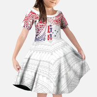 Samoa 685 Art Traditional Tattoo Pattern Family Matching Tank Maxi Dress and Hawaiian Shirt Gradient Color