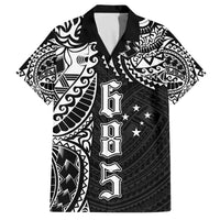 Samoa 685 Art Traditional Tattoo Pattern Family Matching Puletasi and Hawaiian Shirt Black Color