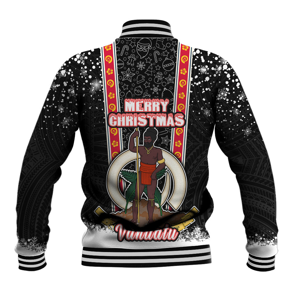 Vanuatu Christmas Baseball Jacket Polynesian Tribal Snow Style LT03 - Polynesian Pride