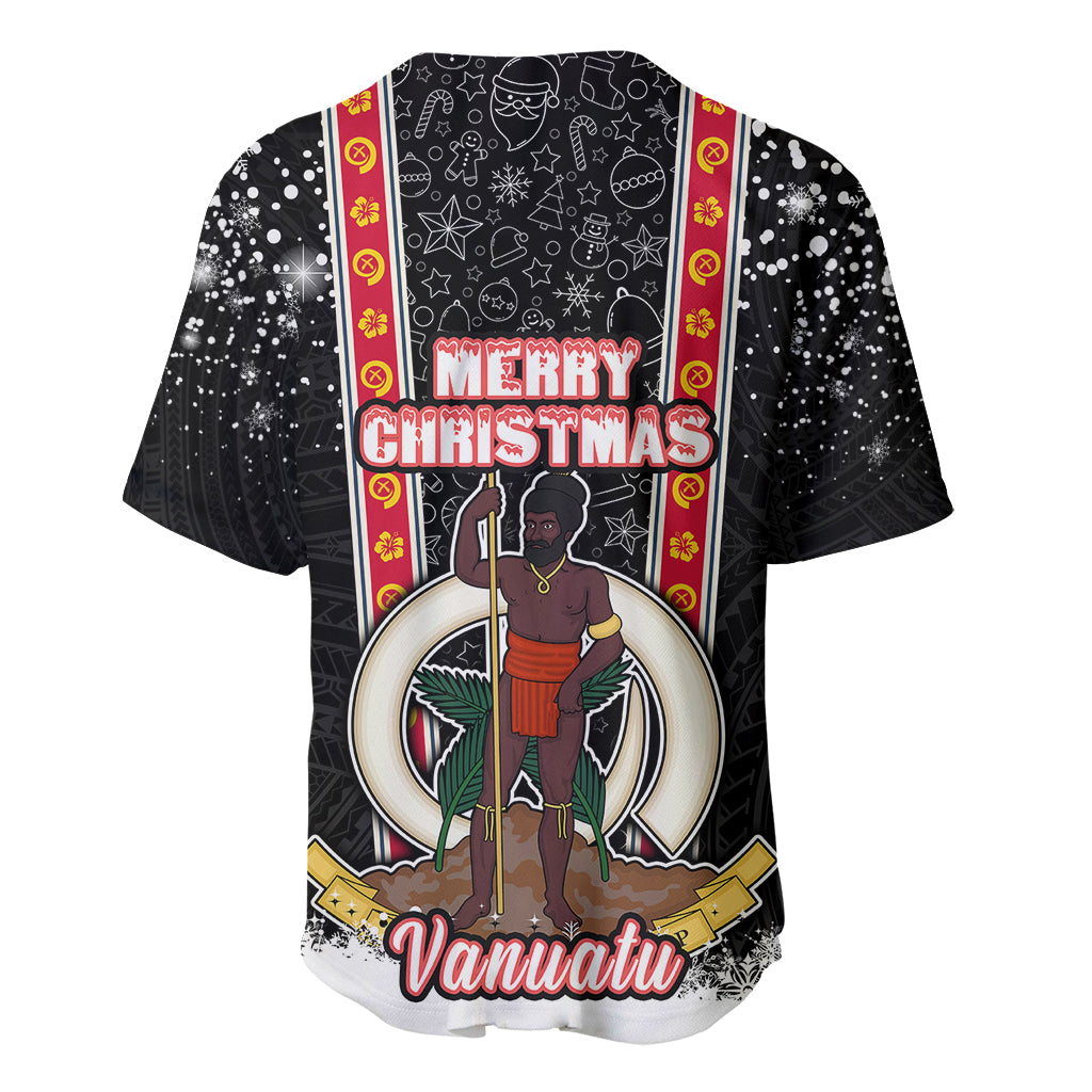 Vanuatu Christmas Baseball Jersey Polynesian Tribal Snow Style LT03 - Polynesian Pride
