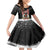 Vanuatu Christmas Family Matching Off Shoulder Maxi Dress and Hawaiian Shirt Polynesian Tribal Snow Style LT03 Daughter's Dress Black - Polynesian Pride