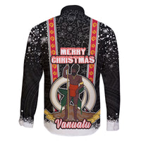 Vanuatu Christmas Family Matching Off Shoulder Maxi Dress and Hawaiian Shirt Polynesian Tribal Snow Style LT03 - Polynesian Pride