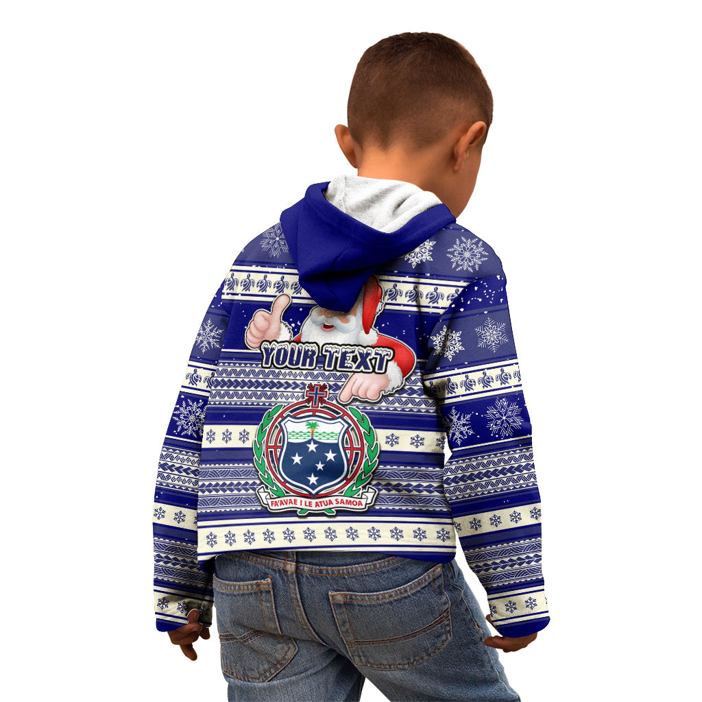 Custom Samoa Christmas Kid Hoodie The Santa Coat of Arms with Samoa Bracelet Pattern LT03 - Polynesian Pride