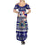 Custom Samoa Christmas Summer Maxi Dress The Santa Coat of Arms with Samoa Bracelet Pattern LT03 - Polynesian Pride