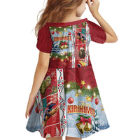 New Zealand Merry Christmas Family Matching Tank Maxi Dress and Hawaiian Shirt Maori Animals, Koru Tattoo - Red Xmas Style LT03 - Polynesian Pride