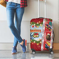 New Zealand Merry Christmas Luggage Cover Maori Animals, Koru Tattoo - Red Xmas Style LT03 - Polynesian Pride