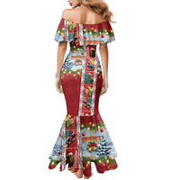 New Zealand Merry Christmas Mermaid Dress Maori Animals, Koru Tattoo - Red Xmas Style LT03 - Polynesian Pride