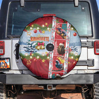 New Zealand Merry Christmas Spare Tire Cover Maori Animals, Koru Tattoo - Red Xmas Style LT03 Red - Polynesian Pride