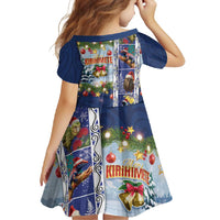 New Zealand Merry Christmas Family Matching Off Shoulder Maxi Dress and Hawaiian Shirt Maori Animals, Koru Tattoo - Blue Xmas Style LT03 - Polynesian Pride