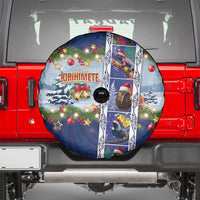 New Zealand Merry Christmas Spare Tire Cover Maori Animals, Koru Tattoo - Blue Xmas Style LT03 - Polynesian Pride