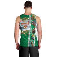 New Zealand Merry Christmas Men Tank Top Maori Animals, Koru Tattoo - Green Xmas Style LT03 - Polynesian Pride