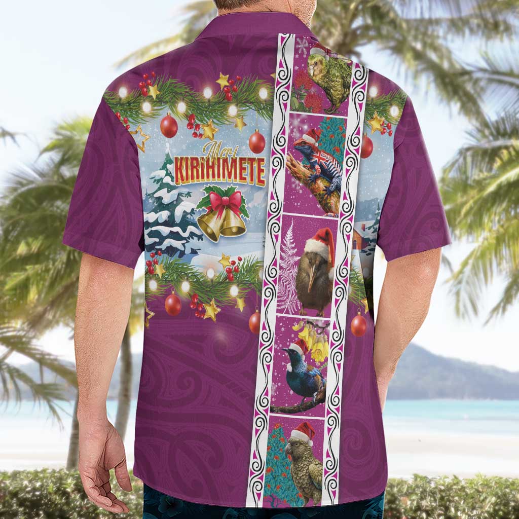 New Zealand Merry Christmas Hawaiian Shirt Maori Animals, Koru Tattoo - Pink Xmas Style LT03 - Polynesian Pride
