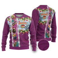 New Zealand Merry Christmas Ugly Christmas Sweater Maori Animals, Koru Tattoo - Pink Xmas Style LT03 Pink - Polynesian Pride