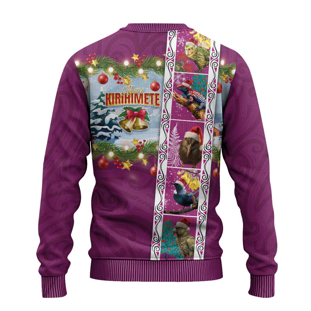New Zealand Merry Christmas Ugly Christmas Sweater Maori Animals, Koru Tattoo - Pink Xmas Style LT03 - Polynesian Pride
