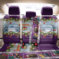 New Zealand Merry Christmas Back Car Seat Cover Maori Animals, Koru Tattoo - Purple Xmas Style LT03 - Polynesian Pride