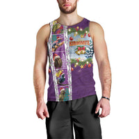 New Zealand Merry Christmas Men Tank Top Maori Animals, Koru Tattoo - Purple Xmas Style LT03 - Polynesian Pride