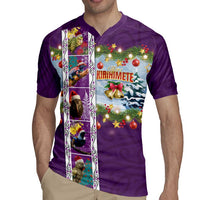 New Zealand Merry Christmas Rugby Jersey Maori Animals, Koru Tattoo - Purple Xmas Style LT03 - Polynesian Pride