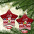 Tuvalu Christmas Ceramic Ornament Snowman and Tuvalu Coat of Arms Maori Tribal Xmas Style LT03 Star Red - Polynesian Pride
