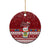 Personalised Tuvalu Christmas Ceramic Ornament Snowman and Tuvalu Coat of Arms Maori Tribal Xmas Style LT03 - Polynesian Pride