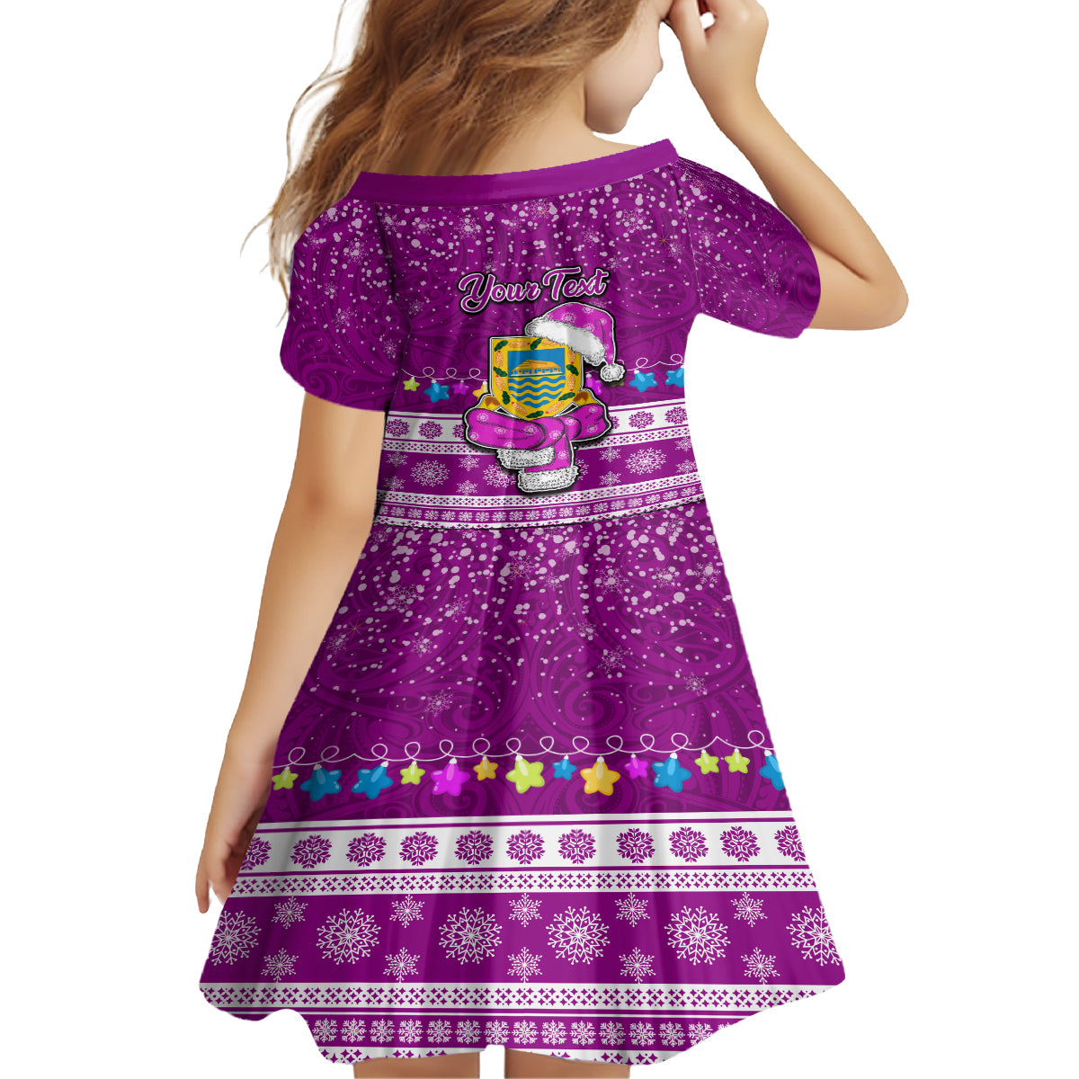 Personalised Tuvalu Christmas Family Matching Off Shoulder Maxi Dress and Hawaiian Shirt Snowman Hugs Tuvalu Coat of Arms Maori Pattern Pink Style LT03 - Polynesian Pride