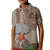 Hawaii Kid Polo Shirt Aloha Volcano Mix Kakau Hawaiian Tribal LT03 Kid Beige - Polynesian Pride