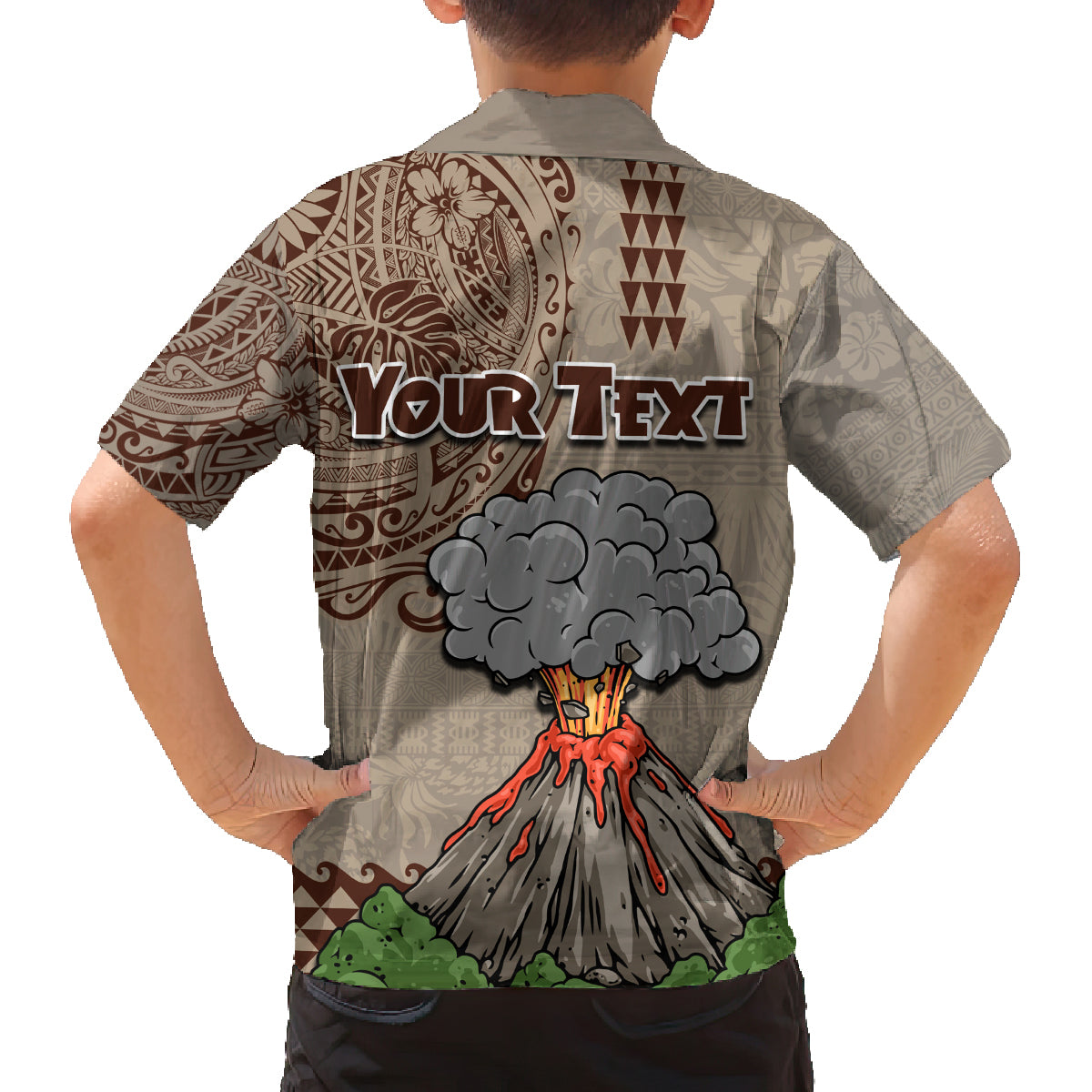 Aloha Volcano Custom Family Matching Tank Maxi Dress and Hawaiian Shirt Mix Hawaiian Kakau Tribal LT03 - Polynesian Pride