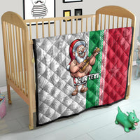 Custom Hawaii Mele Kalikimaka Quilt Santa Playing Ukele Mix Kakau Pattern Xmas Style LT03 - Polynesian Pride