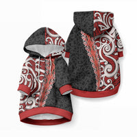 New Zealand Maori Stylized Koru Pet Hoodie LT03 Pullover Red - Polynesian Pride