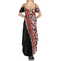 New Zealand Maori Stylized Koru Summer Maxi Dress LT03 - Polynesian Pride