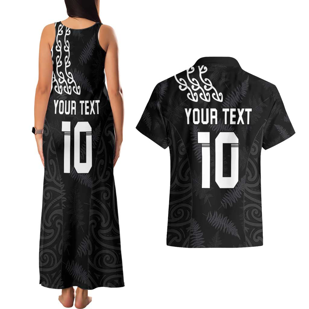 New Zealand Rugby Custom Couples Matching Tank Maxi Dress and Hawaiian Shirt The Champions Aotearoa LT03 - Polynesian Pride