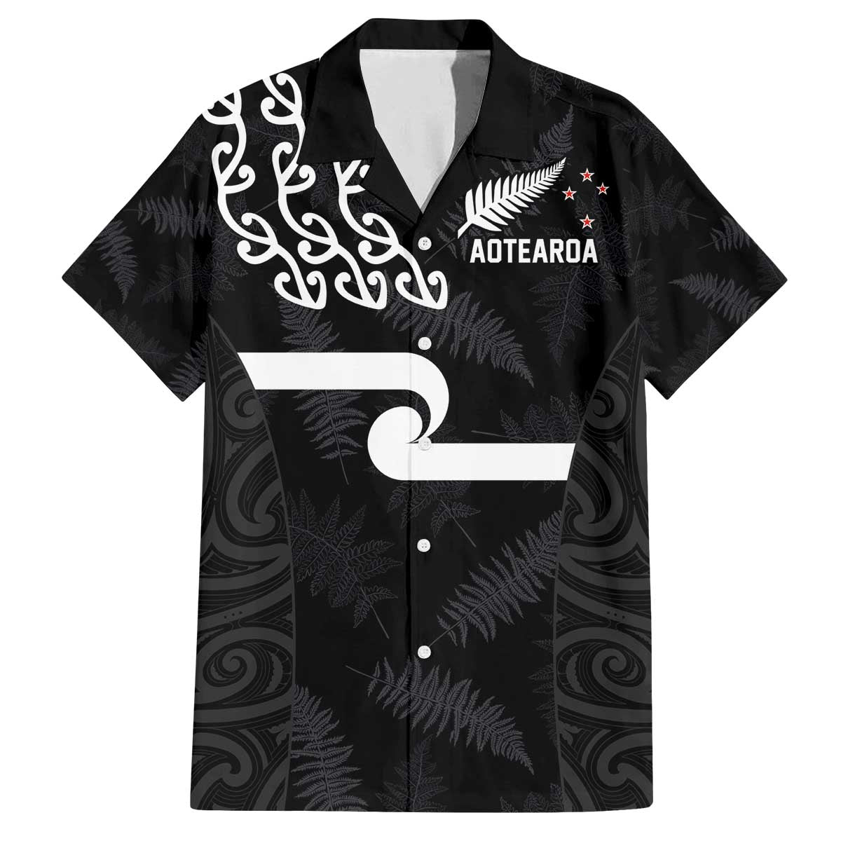 New Zealand Rugby Custom Family Matching Off The Shoulder Long Sleeve Dress and Hawaiian Shirt The Champions Aotearoa LT03 - Polynesian Pride