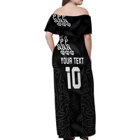 New Zealand Rugby Custom Family Matching Off Shoulder Maxi Dress and Hawaiian Shirt The Champions Aotearoa LT03 - Polynesian Pride