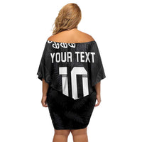New Zealand Rugby Custom Family Matching Off Shoulder Short Dress and Hawaiian Shirt The Champions Aotearoa LT03 - Polynesian Pride