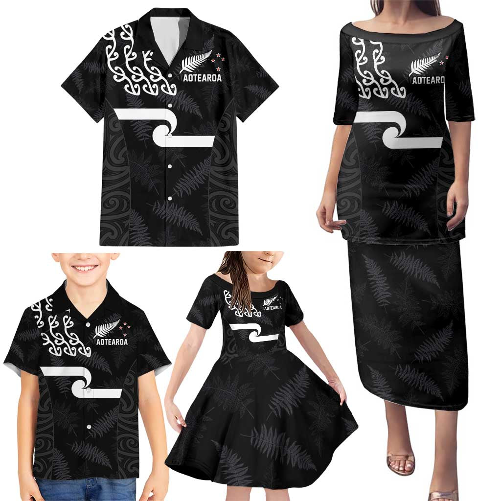 New Zealand Rugby Custom Family Matching Puletasi and Hawaiian Shirt The Champions Aotearoa LT03 - Polynesian Pride