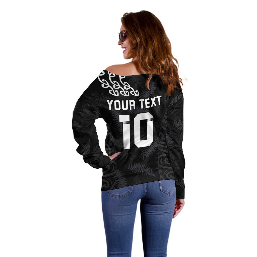 New Zealand Rugby Custom Off Shoulder Sweater The Champions Aotearoa