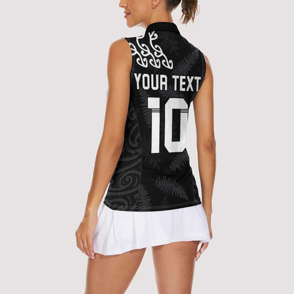 New Zealand Rugby Custom Women Sleeveless Polo Shirt The Champions Aotearoa