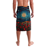 New Zealand Soldier ANZAC Day Lavalava Silver Fern Starry Night Style LT03 - Polynesian Pride