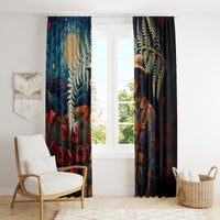 New Zealand Soldier ANZAC Day Window Curtain Silver Fern Starry Night Style LT03 - Polynesian Pride