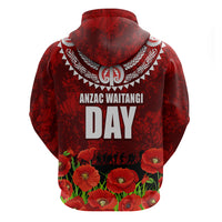New Zealand ANZAC Waitangi Day Hoodie Hei Tiki and Soldier LT03 - Polynesian Pride