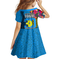 Palau Independence Day Family Matching Mermaid Dress and Hawaiian Shirt 1st October 30th Anniversary Polynesian Jungle Flower LT03 - Polynesian Pride