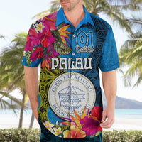 Palau Independence Day Hawaiian Shirt 1st October 30th Anniversary Polynesian Jungle Flower LT03 - Polynesian Pride