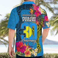 Palau Independence Day Hawaiian Shirt 1st October 30th Anniversary Polynesian Jungle Flower LT03 - Polynesian Pride