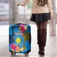Palau Independence Day Luggage Cover 1st October 30th Anniversary Polynesian Jungle Flower LT03 - Polynesian Pride