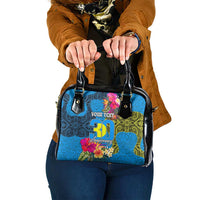 Personalised Palau Independence Day Shoulder Handbag 1st October 30th Anniversary Polynesian Jungle Flower