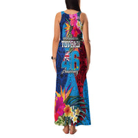 Tuvalu Independence Day Family Matching Tank Maxi Dress and Hawaiian Shirt 1st October 46th Anniversary Polynesian Jungle Flower LT03 - Polynesian Pride