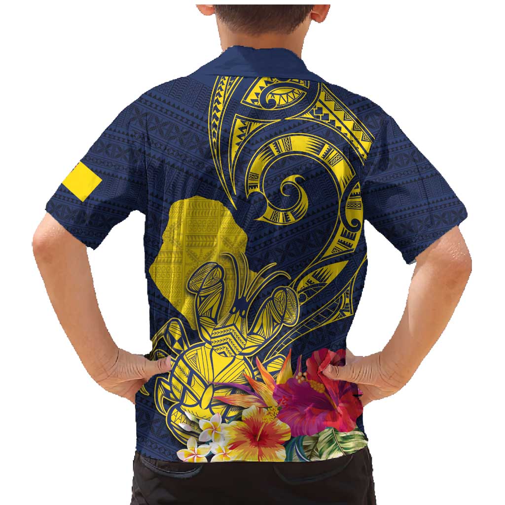 Niue Independence Day Family Matching Mermaid Dress and Hawaiian Shirt Hiapo Pattern Hibiscus Plumeria and Uga LT03 - Polynesian Pride