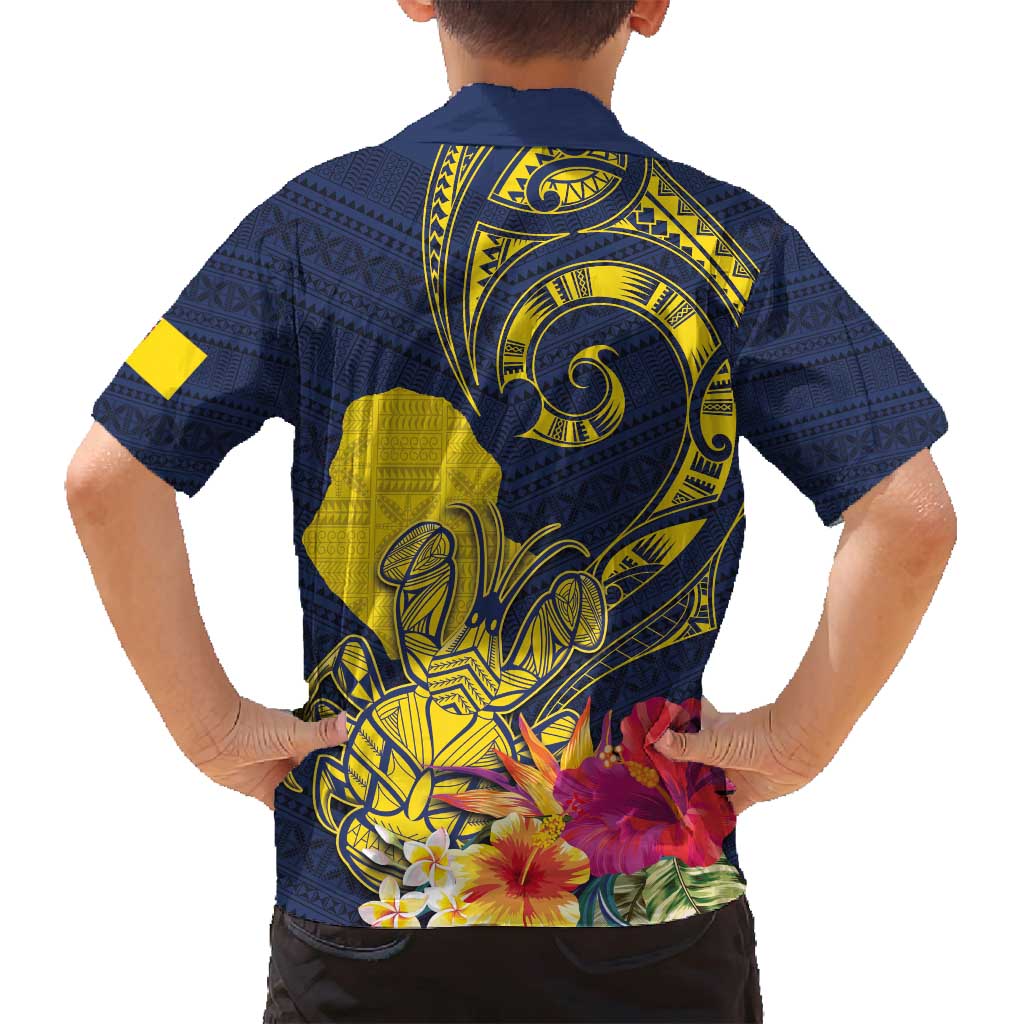 Niue Independence Day Family Matching Tank Maxi Dress and Hawaiian Shirt Hiapo Pattern Hibiscus Plumeria and Uga LT03 - Polynesian Pride