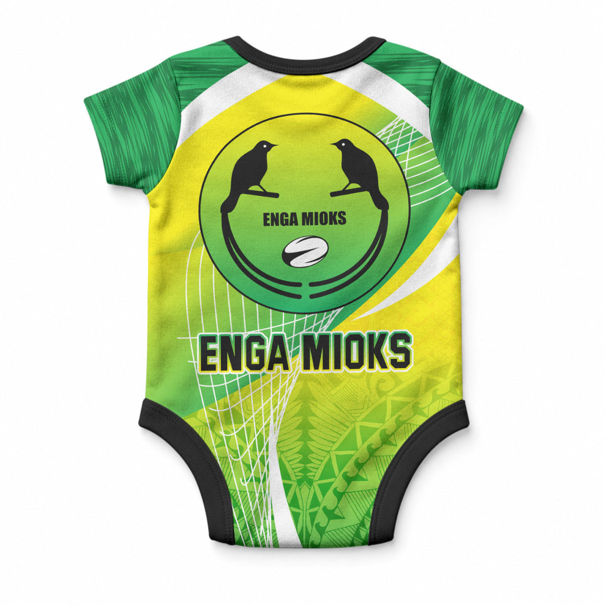 Enga Mioks Rugby Baby Onesie Papua New Guinea Polynesian Tattoo LT03 - Polynesian Pride
